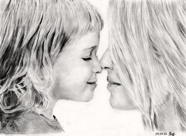 Мама простым карандашом