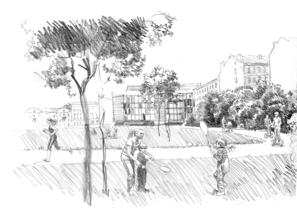 Парк карандашом