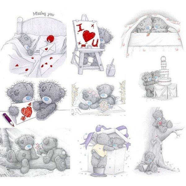 Мишка Тедди для рисования