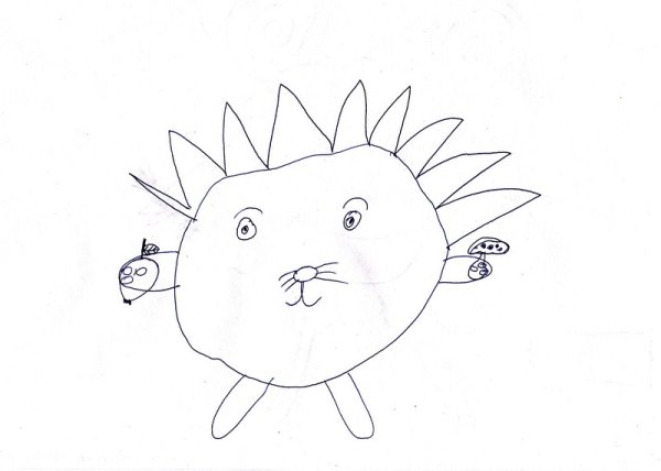 Нарисовать ежика поэтапно