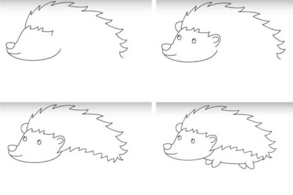 Ежик детский рисунок