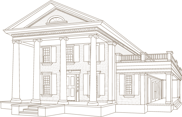 Здание в стиле классицизм рисунок