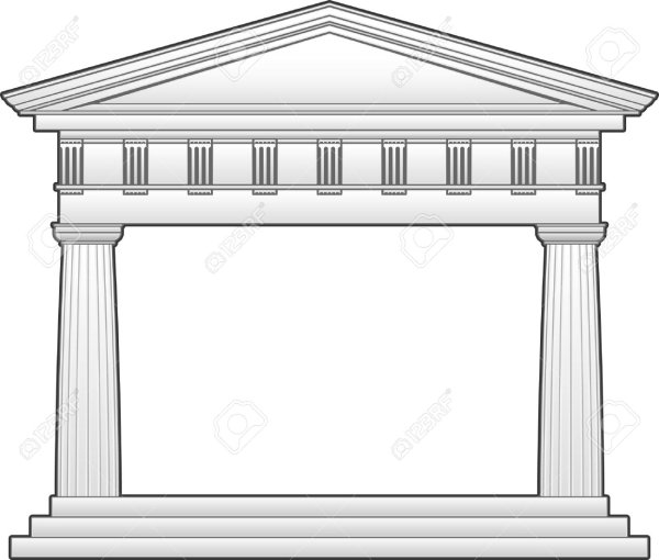 Нарисовать здание с колоннами