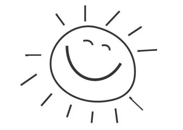 Солнце простым карандашом