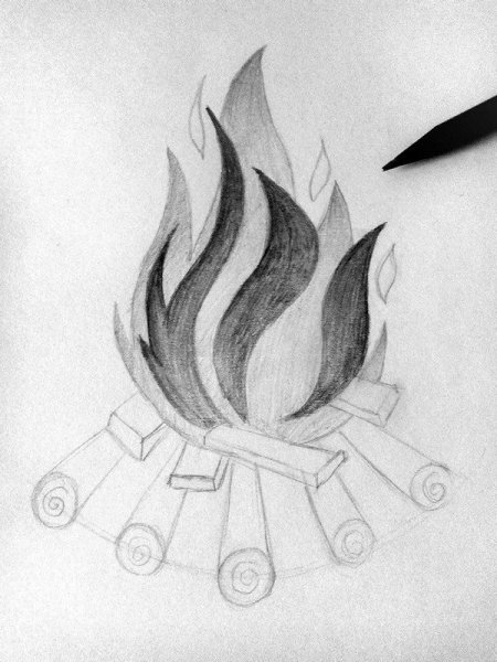 Огонь рисунок