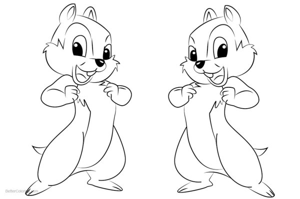 Чип и Дейл для рисования