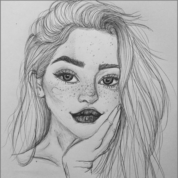 Красивые рисунки девушек карандашом