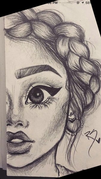 Девушка рисунок