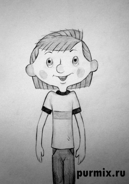 Нарисовать дядю Федора из Простоквашино