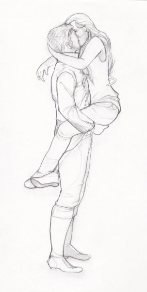 Объятия рисунок карандашом