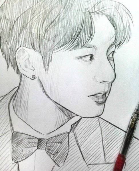 Рисунки BTS легко Чонгук