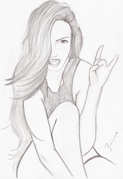 Красивые девушки карандашом