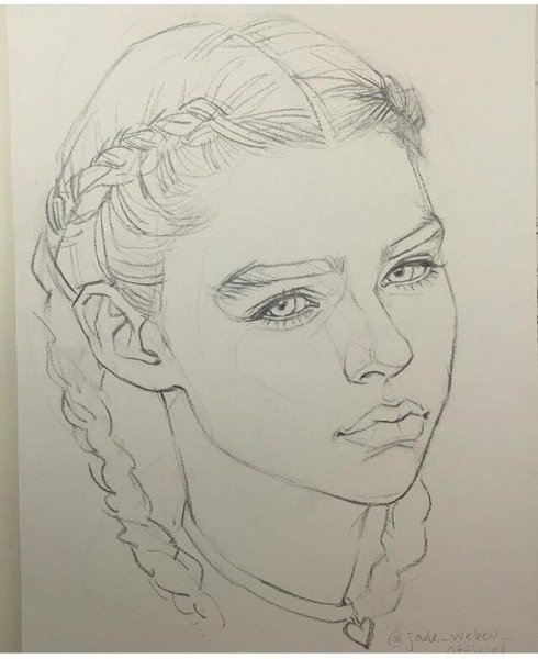 Партер девушки карандашом