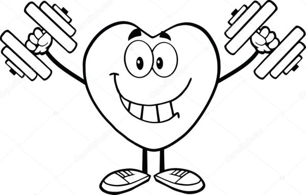 Здоровый образ жизни рисунок черно белый