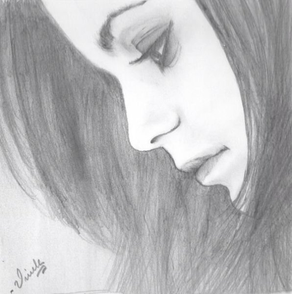Лицо девушки рисунок