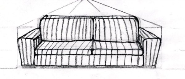 Зарисовка интерьера комнаты
