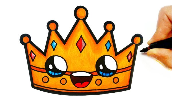 Корона простым карандашом