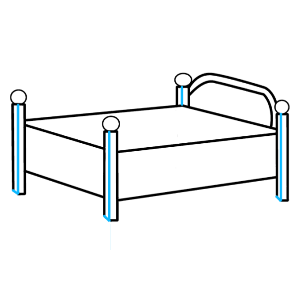 Кровать карандашом