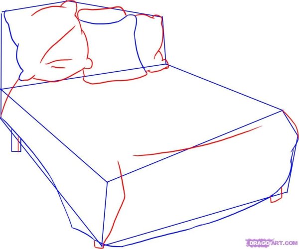 Кровать раскраска