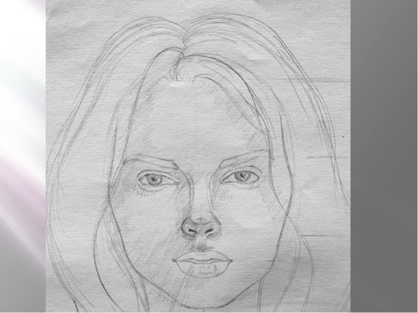 Лицо человека карандашом для срисовки