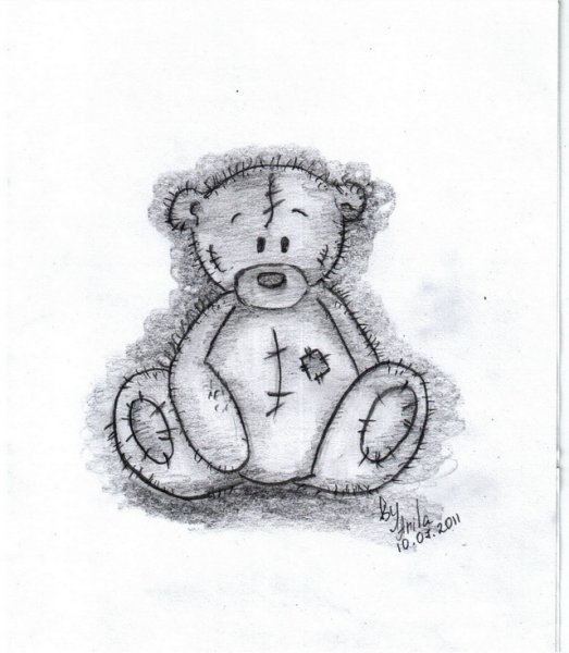 Рисунки карандашом Тедди