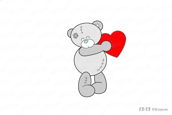 Мишка Тедди для срисовки