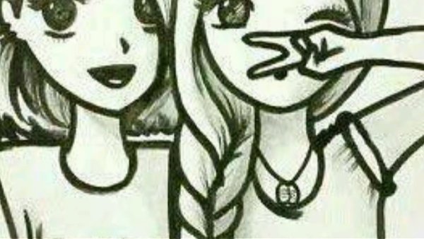 Рисунки для срисовки подруги