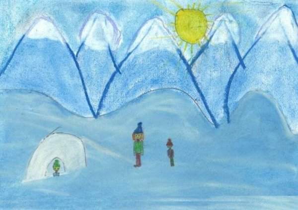 Детский рисунок к произведению Чук и Гек