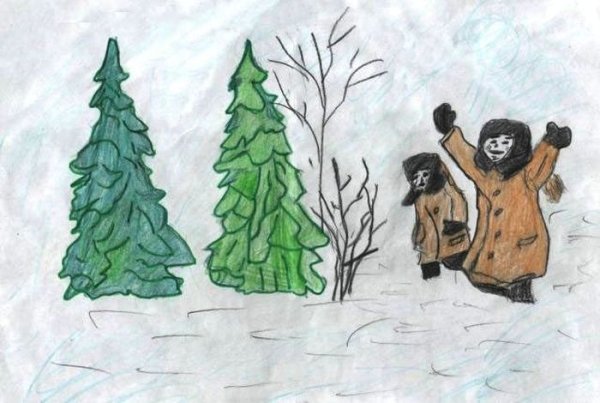 Рисунки к рассказу Гайдара Чук и Гек