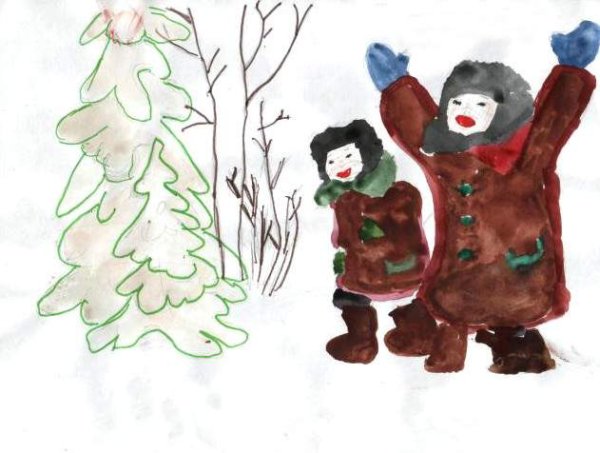 Рисунок к произведению Чук и Гек