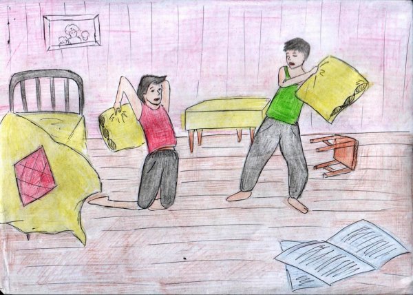 Иллюстрации к рассказу Гайдара Чук и Гек