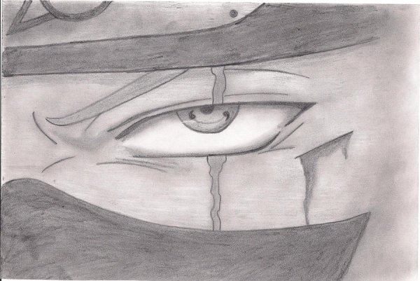 Шаринган Итачи карандашом