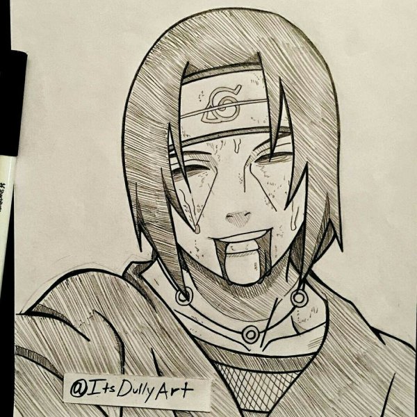 Наруто Итачи Учиха для срисовки