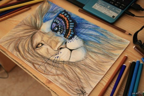 Рисунки на а3 карандашами цветными