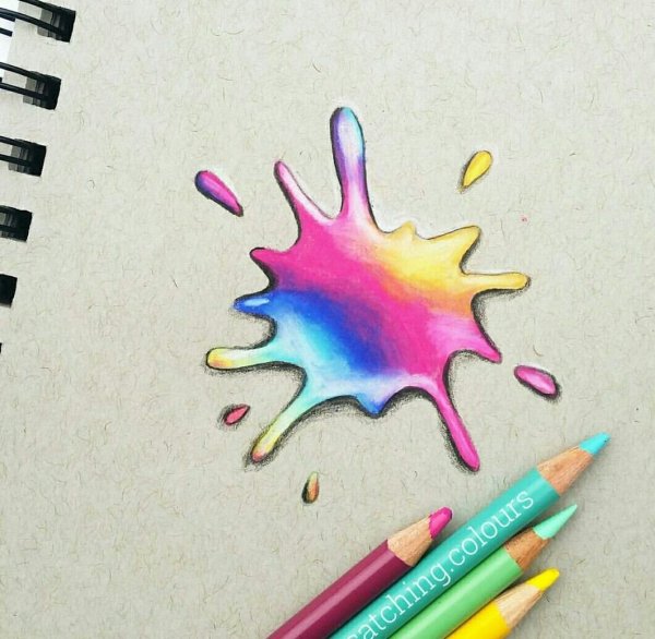 Рисунки несложные цветные