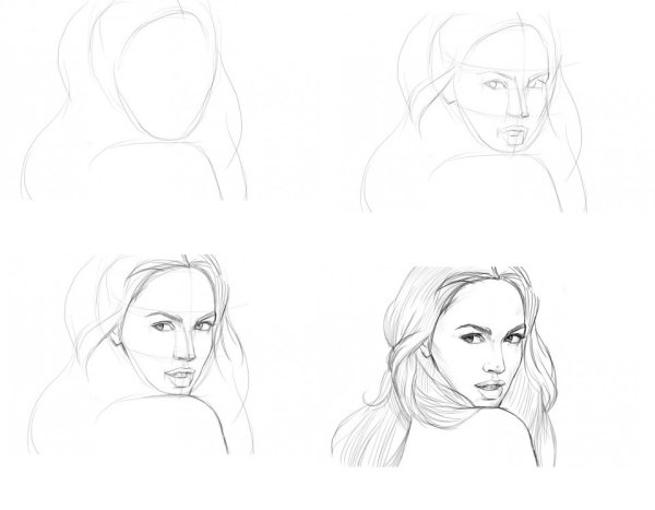 Этапы рисования портрета