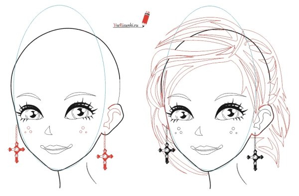 Графический портретный рисунок легкий для начинающих
