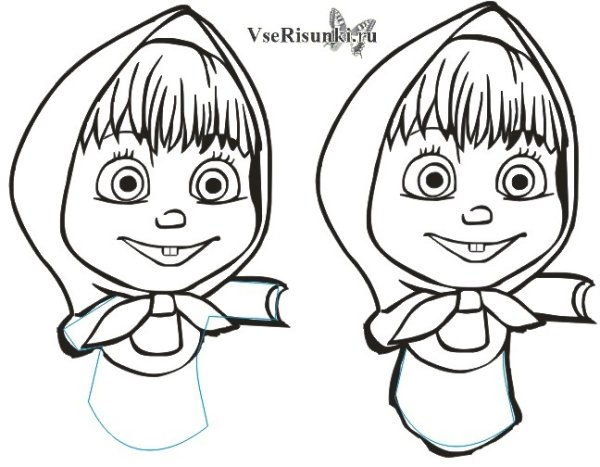 Рисовать Машу и медведь