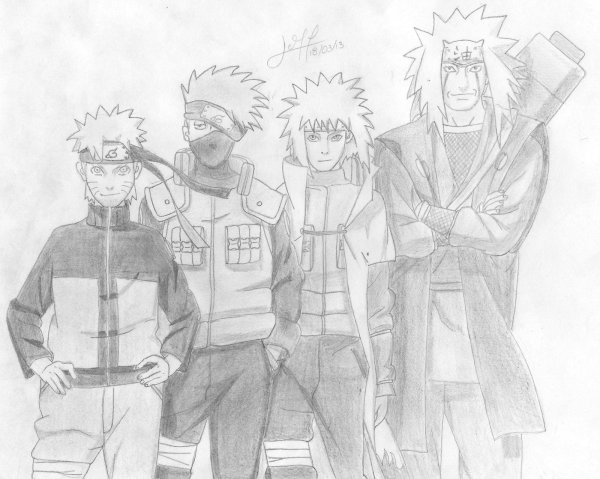 Рисунки аниме Наруто все герои