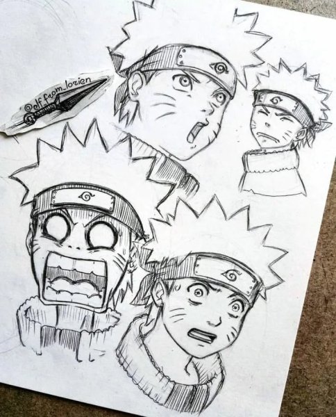Наруто рисунок карандашом