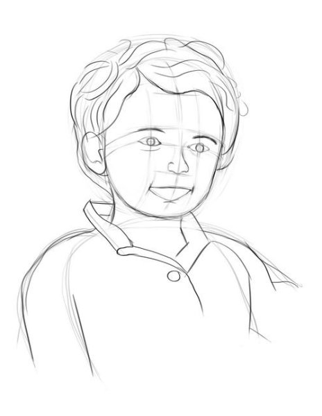 Рисунок мальчика карандашом