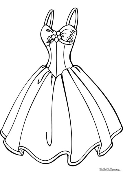 Раскраска платье