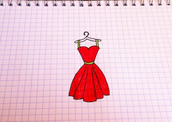 Платья для срисовки лёгкие