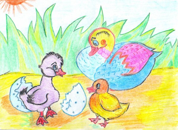 Рис к сказке Гадкий утенок