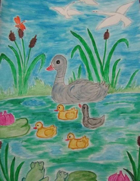 Гадкий утенок рисунок
