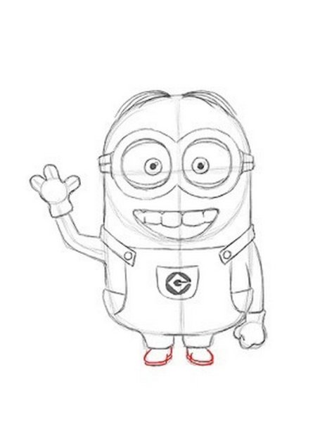 Миньон простым карандашом