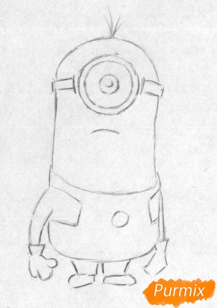Миньоны карандашом для срисовки