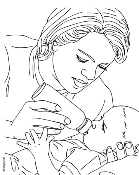 Рисунок для мамы легкий