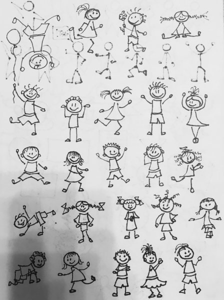 Легкий рисунок человечка