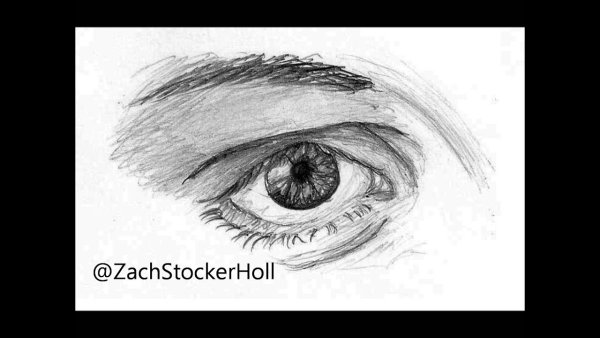 Глаз со слезой карандашом